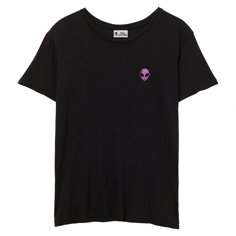 Embroidered 100% Cotton <br>Black Unisex T-Shirt