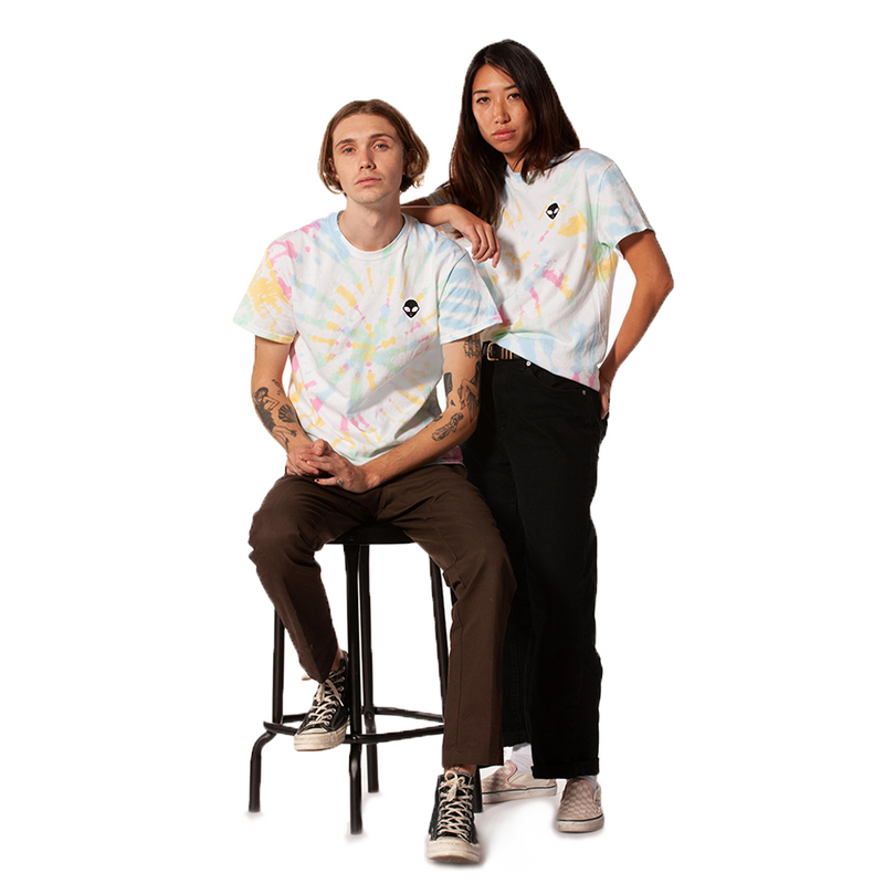 Embroidered 100% Cotton <br>Old-School Tie-Dyed T-Shirt