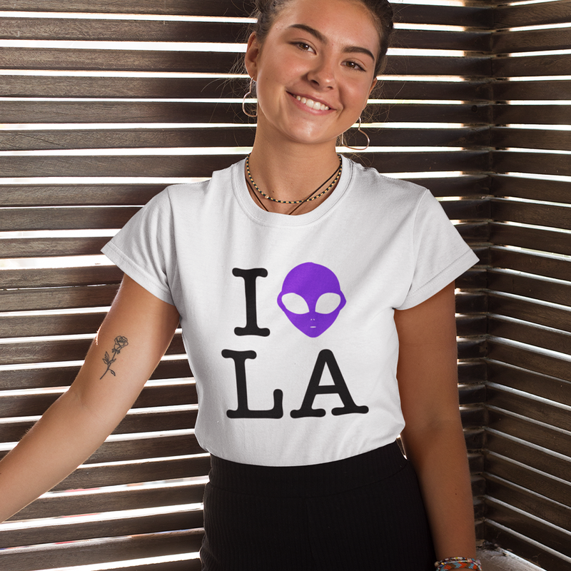 I Alien LA <br>Women's Crewneck T-Shirt